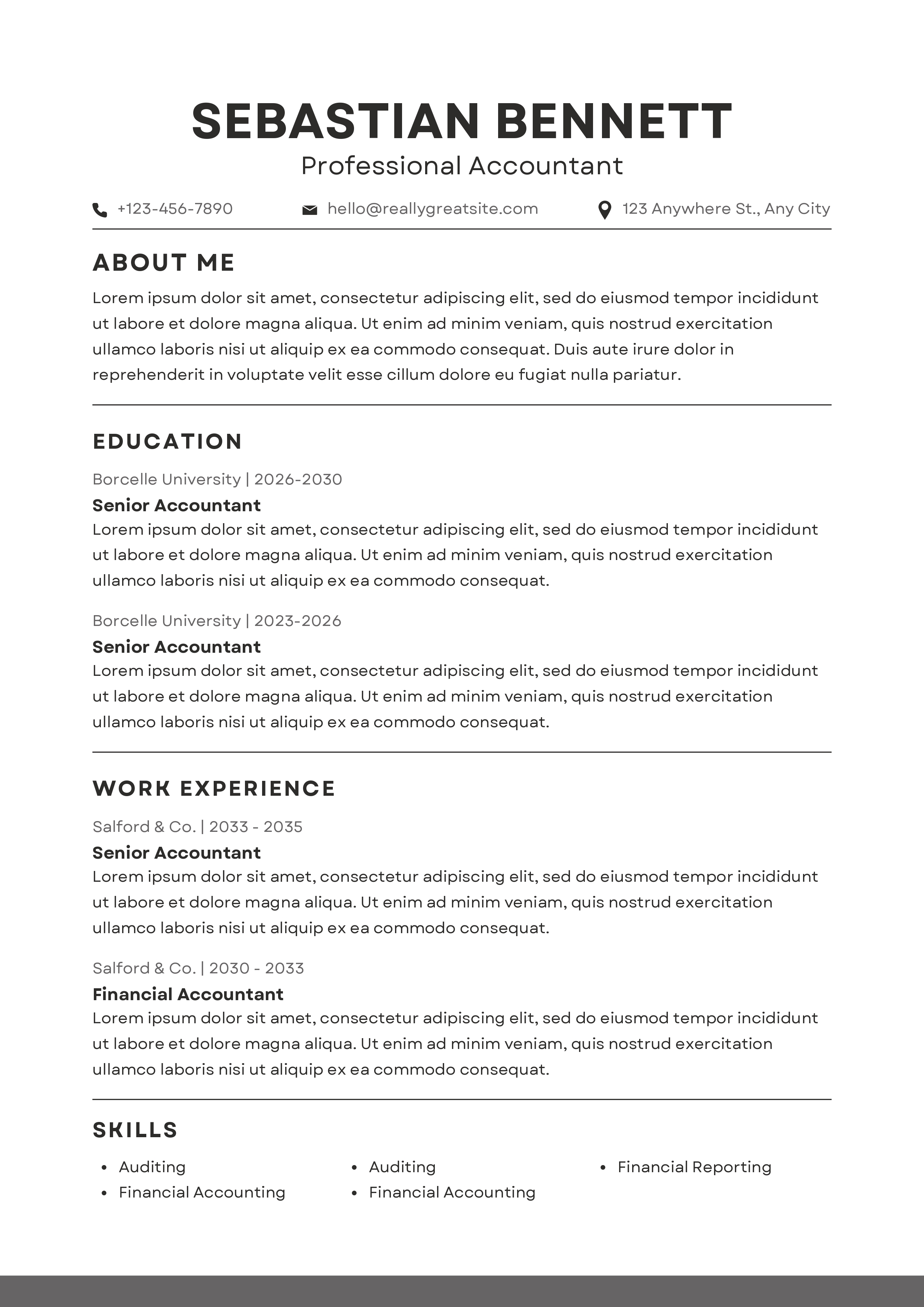 Creative Professional Resume